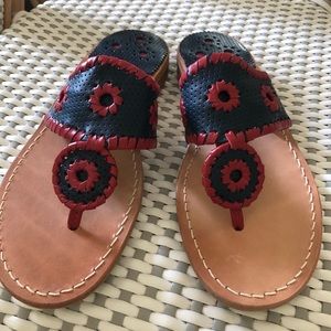 NWOT - Navy & Red Jack Rogers Sandals